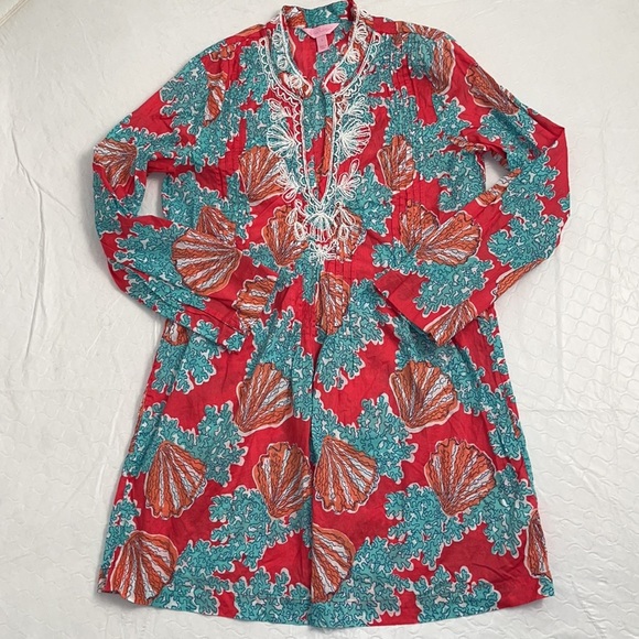 Lilly Pulitzer Sarasota Tunic in Watermelon Coralina S - Picture 7 of 15
